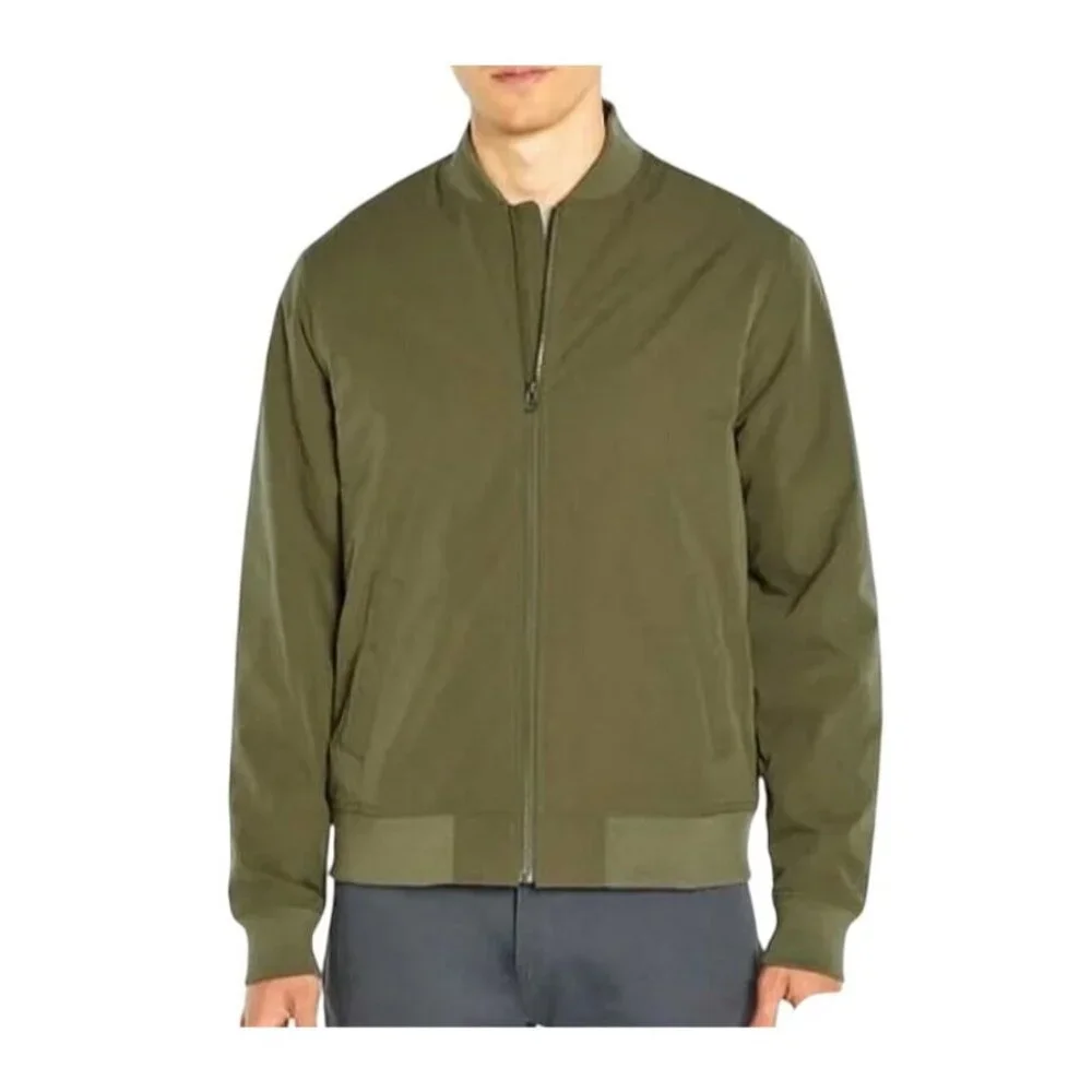 Banana‎ Republic Mens Olive Green Bomber Jacket Size XL NWT Lightweight Full Zip